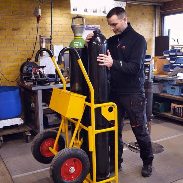 Ravendo Ilt- og Gasflaskevogn 121L til 2 store flasker - 250 kg