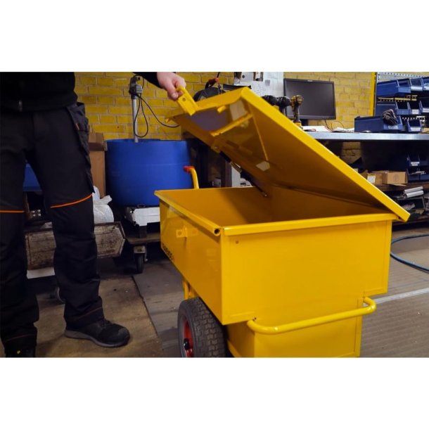 Ravendo V�rkt�jsvogn UT 300 XL M - lasteevne 400kg - 300 Liter - Gul - Pulverlakeret