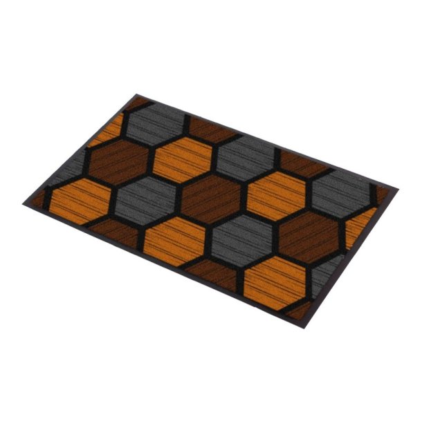 Notrax indgangsmtte New Deco - Honeycomb brun Smudsmtte