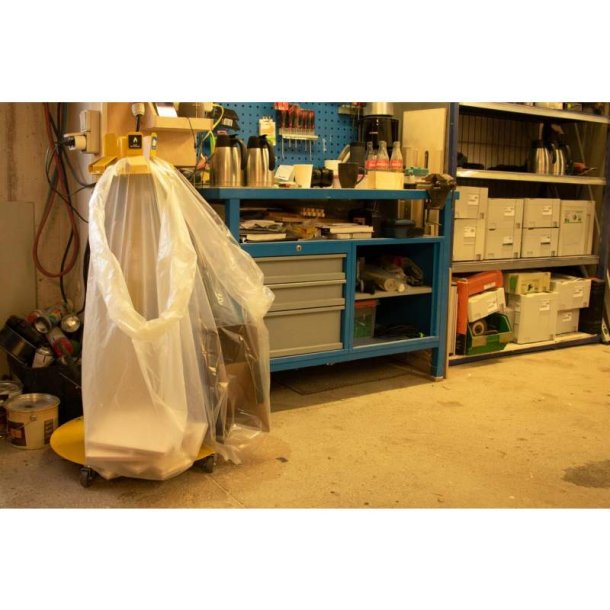 Ravendo Affaldssorteringsstativ til 6 skke - 4 drejbare hjul - gul