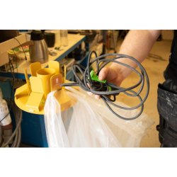 Ravendo Affaldssorteringsstativ til 6 skke - 4 drejbare hjul - gul