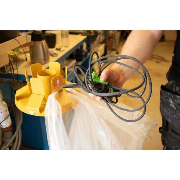 Ravendo Affaldssorteringsstativ til 6 skke - 4 drejbare hjul - gul