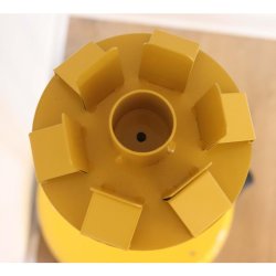 Ravendo Affaldssorteringsstativ til 6 skke - 4 drejbare hjul - gul