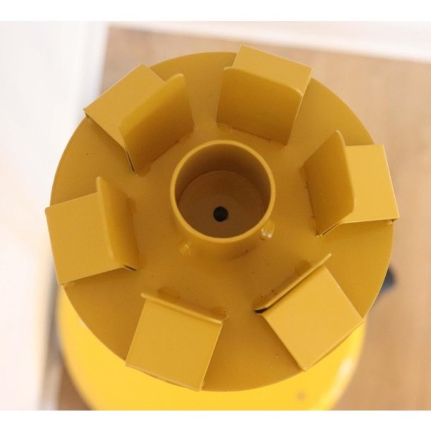 Ravendo Affaldssorteringsstativ til 6 skke - 4 drejbare hjul - gul