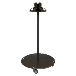 Ravendo Affaldssorteringsstativ til 6 skke - 4 drejbare hjul - Sort