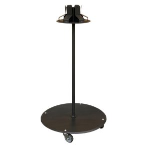 Ravendo Affaldssorteringsstativ til 6 skke - 4 drejbare hjul - Sort