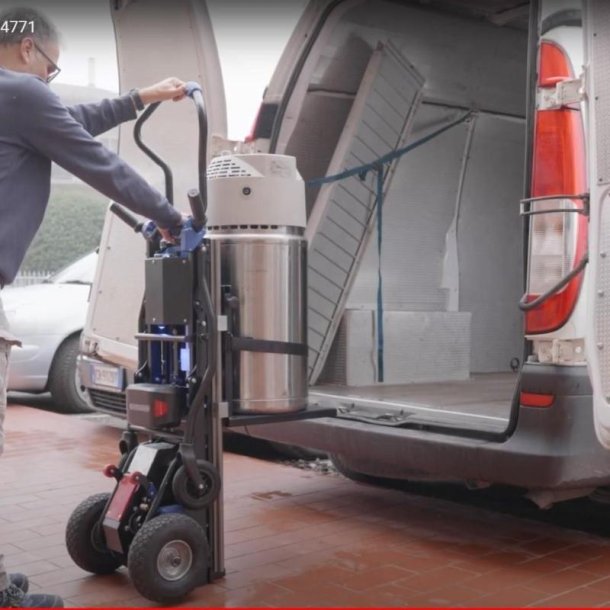 Ravendo El skkevogn til trapper Donkey Light 130 LH Lift - lasteevne 130 kg - Stl - Luftgummi hjul