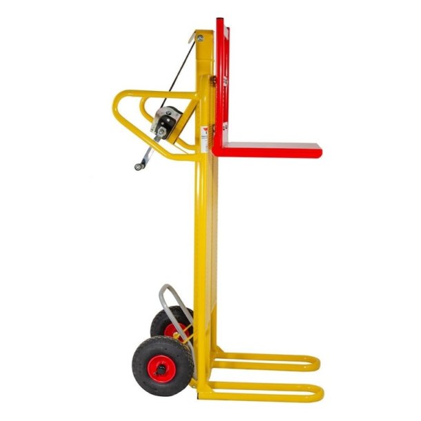 Ravendo S�kkevogn med hejs LST 100 L - lasteevne 100 kg - St�l - Luftgummi hjul