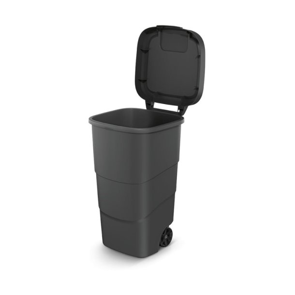 Ravendo 110 liter udendrs affaldsbeholder med lg - Sort