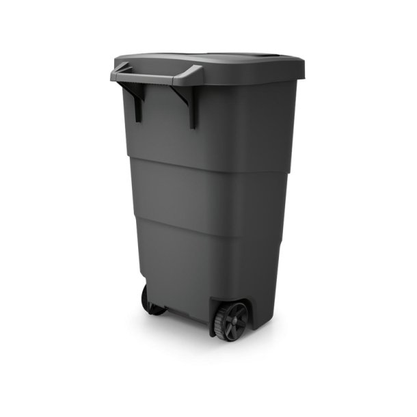 Ravendo 110 liter udendrs affaldsbeholder med lg - Sort