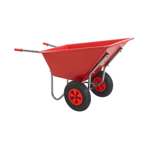 Ravendo Stald- og Fejekærre BU 1600 PP - 160 Liter - lasteevne 250 kg - Rød plast
