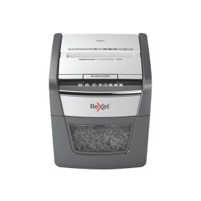 Rexel - Optimum AutoFeed 45X Automatic Cross Cut Paper Shredder P4 - 4 x 28 mm - Cross shredding - 150 sheets - 20 L - 5
