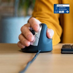 R-Go Tools HE - Ergonomisk vertikal mus - Medium (165-195mm) - kablet - Hjre hnd