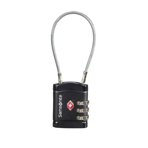 Samsonite Hngels - Kabells 3-cifret - TSA - 3-cifret mekanisme og kabel