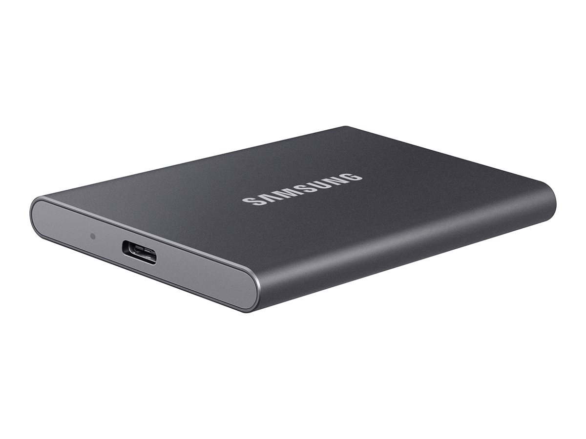 opdagelse asiatisk krøllet Samsung ekstern SSD - T7 MU-PC2T0T -krypteret - 2 TB - USB 3.2 Gen 2 (USB-C  stikforbindelse) - 256-bit AES - titan grå