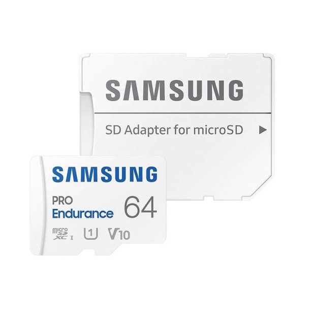 SAMSUNG PRO Endurance microSD 64GB - med SD adapter