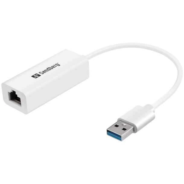 Sandberg USB3.0 Gigabit Network Adapter - hvid