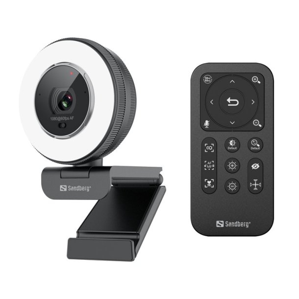 Sandberg Streamer USB Webcam Pro Elite - 2560x1440 med 60 fps og autofokus