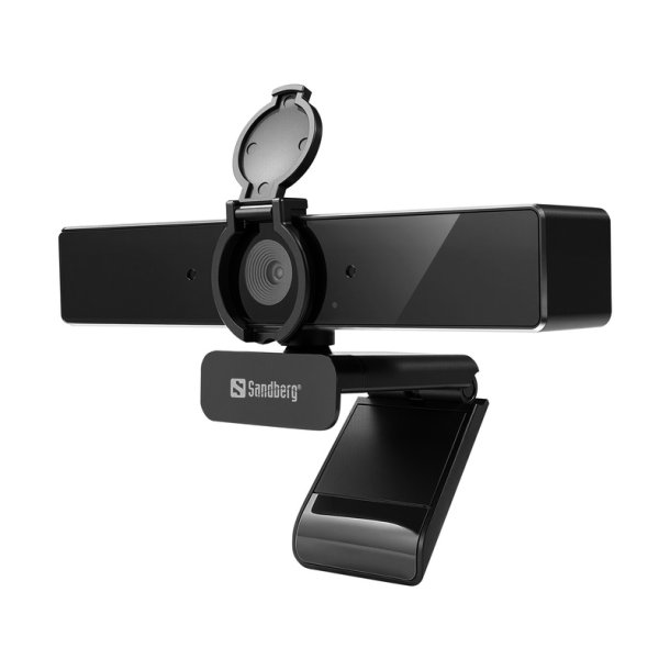 Sandberg USB-C/A Webcam Pro Remote 4K - 8 MP med privacy cover og fjernbetjening