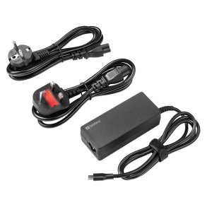 Sandberg USB-C AC Oplader PD 65W med EU og UK stik