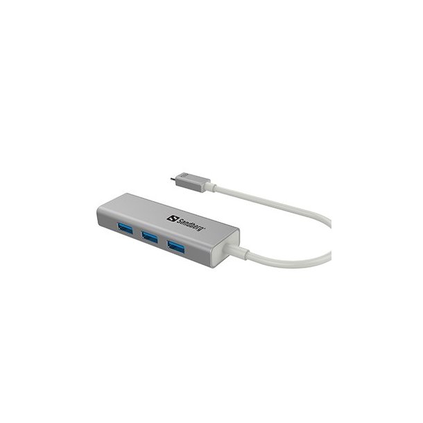 Sandberg USB-C to 3xUSB 3.0 Converter - hvid