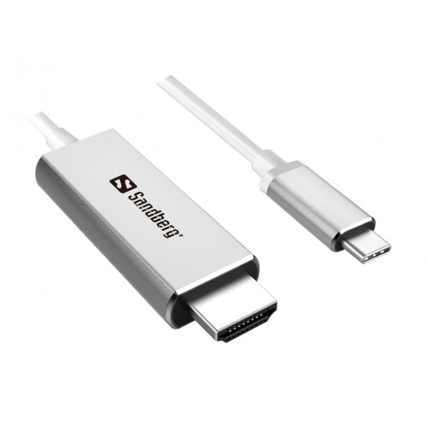 Sandberg USB-C to HDMI Cable - Silver - 2m