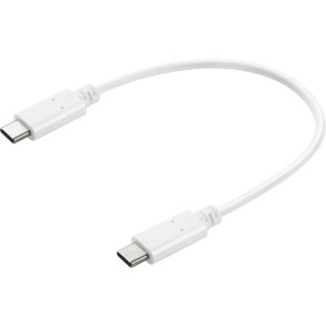 Sandberg USB-C Charge Cable 0.2m, 65W - hvid opladerkabel