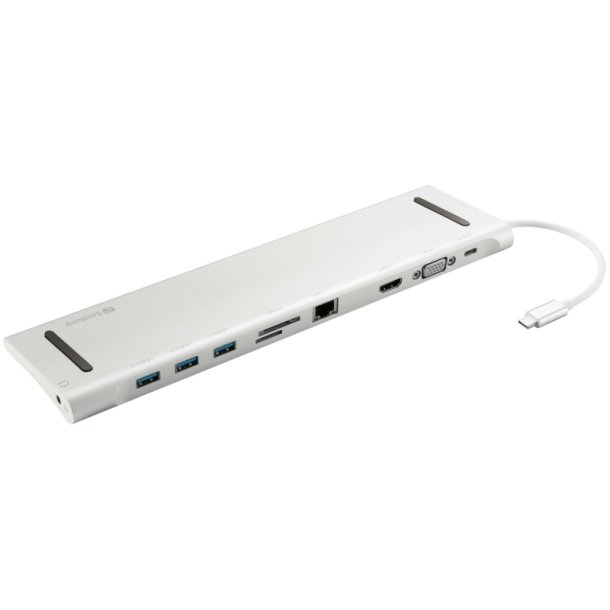 Sandberg USB-C 10-in-1 Docking Station - Alu