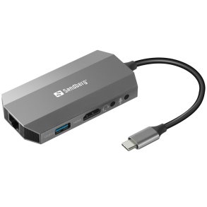 Sandberg USB-C 6in1 Travel Dock - kompakt dockingstation til rejsen