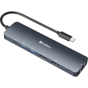 Sandberg USB-C 8K Display Dock - dockingstation med 100W str�mforsyning