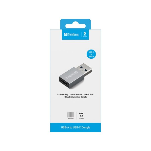 Sandberg USB-A til USB-C adapter - hurtig og enkel forbindelse