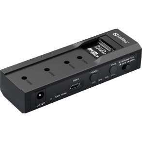 Sandberg - USB 3.2 Cloner and Dock for M2 + NVMe + SATA - SSD - Serial ATA, Serial ATA II, Serial ATA III - 2.5,3.5,M.2 
