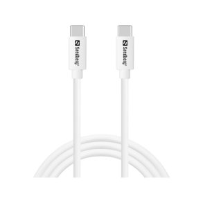 Sandberg USB-C opladerkabel 1 meter, 65W - hvid