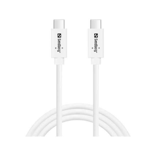Sandberg USB-C til USB-C kabel 3.2 Gen2 - 100W og 10 Gbps, 1 meter