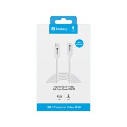 Sandberg USB-C forl�ngerkabel 3.1 100W 10 Gbps - 2 meter
