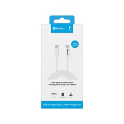Sandberg USB-C USB4 kabel 240W 40Gbps - 2 meter