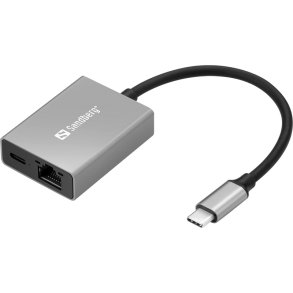 Sandberg USB-C Gigabit Adapter PD100W - stabil kabelforbindelse og 100W opladning