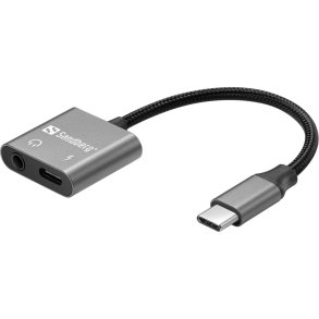 Sandberg USB-C Audio Adapter med PD 65W opladning