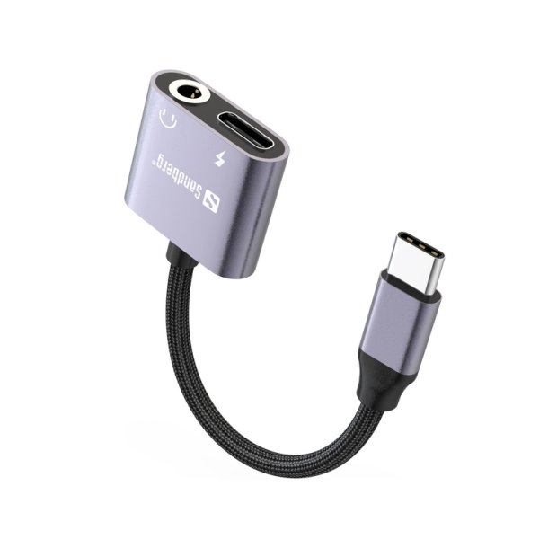 Sandberg USB-C Audio Adapter med PD 65W opladning