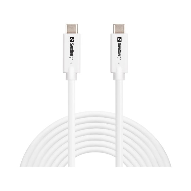 Sandberg USB-C til USB-C kabel 3.2 Gen2 100W - 5 meter