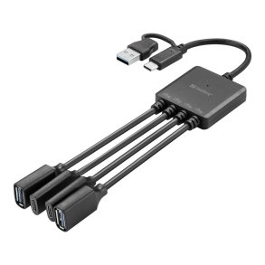 Sandberg USB-C/A til 2A+2C Splitter - udvid dine USB-porte nemt