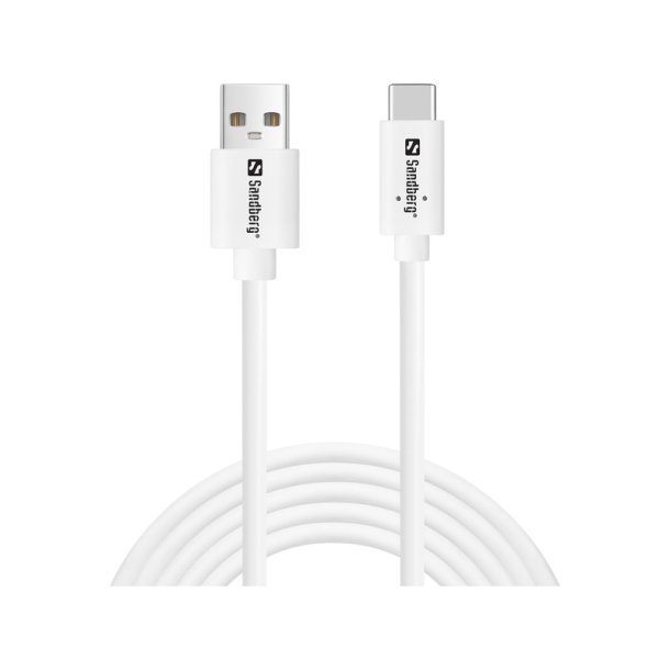 Sandberg USB-C til USB-A 2.0 kabel - 2 meter hvid