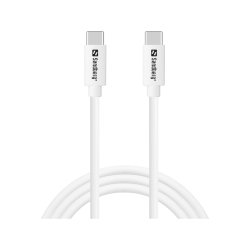 Sandberg USB-C til USB-C opladerkabel 65W - 1 meter i hvid