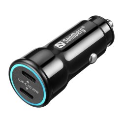 Sandberg - Car Charger 2xUSB-C PD40W Saver - Smartphone - Cigar lighter - 2 - Power Delivery - Auto - Over current, Shor
