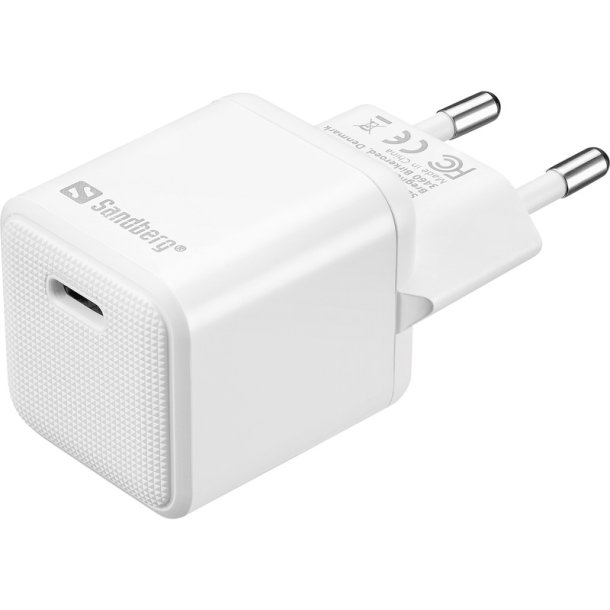 Sandberg USB-C AC Charger PD 20W SAVER - kompakt oplader til daglig brug