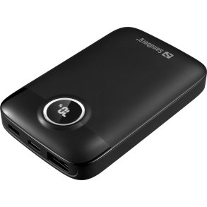 Sandberg SemiSolidState Powerbank 5000 - kompakt sort powerbank med LCD-display