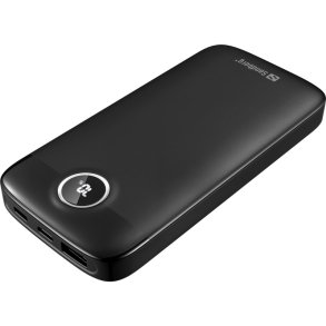 Sandberg SemiSolidState Powerbank 10000 - kompakt sort powerbank med LCD-display