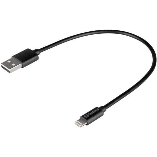 Sandberg USB-A to Lightning - sort - 0.2m