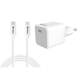 Sandberg USB-C AC 20W oplader med Lightning-kabel 1 m