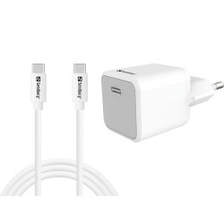 Sandberg USB-C 20W Charger - kompakt oplader med EU-stik og USB-C kabel